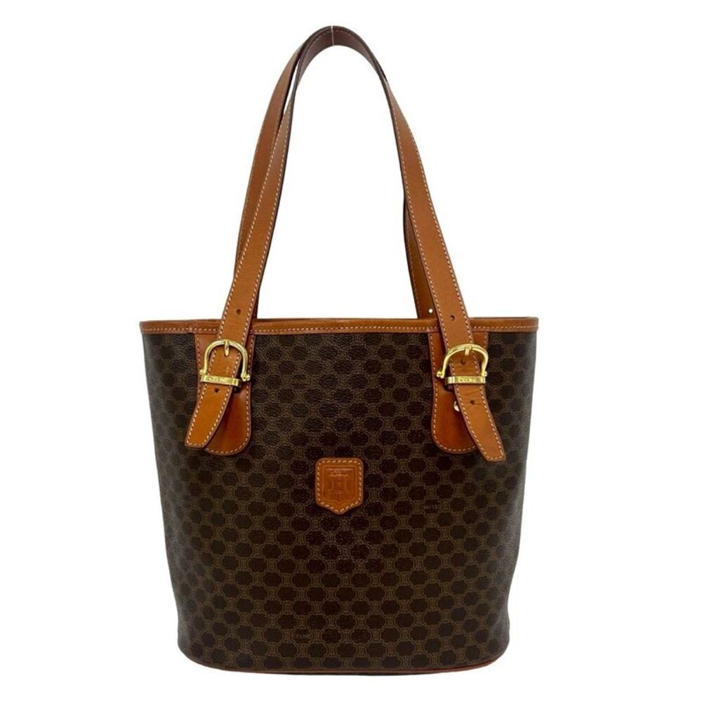 Celine Macadam Triomphe Leather PVC Tote Bag